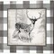 Buffalo Check Deer Neutral by Tre Sorelle Studios 14" x 14" Canvas Wall Art (Set of 2)
